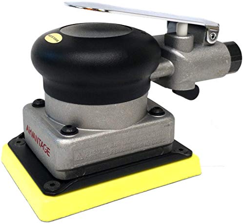 AirVANTAGE Industrial-Grade Orbital Pneumatic 3" x 4" Jitterbug Air Sheet Sander Non-Vacuum, 1/4 in. NPT Air Inlet (NV: Hook & Loop) - style: NV: Hook & Loop