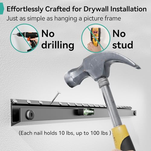 No Drill TV Wall Mount for 22 to 55 inch TVs, Drywall Smart TV Bracket - size: 22" to 55"