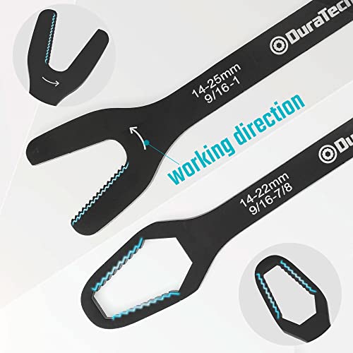 DURATECH Universal Wrench Set, SAE & Metric, 1/4”-1”& 6 mm-25 mm - style: Double Box&Open End