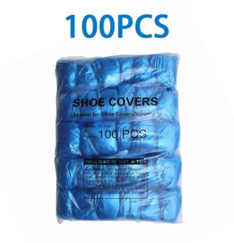 Hands-Free Automatic Shoe Cover Dispenser with 100 Disposable Covers, Heavy Duty Non-Electric Design, Fits Most Shoe Sizes for Home, Office, Clinic & Workshop