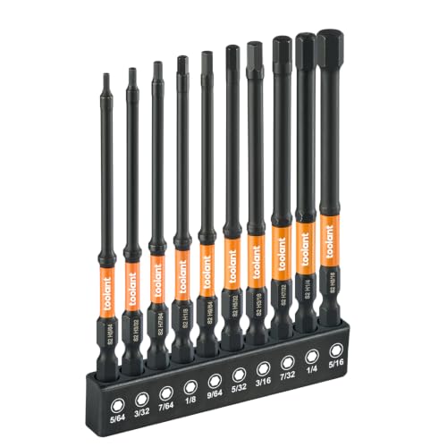 toolant SAE Impact Allen Wrench Drill Bit Set, 10-Piece, 4-inch - size: 4" 10PCS(5/64"-5/16")