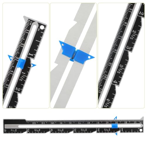 Sewing Gauge Measuring Tool Set 5-in-1 Sliding Gauge Sewing Ruler Tool, Seam Gauge for Sewing Fabric Quilting Ruler Hem Gauge with Sliding Marker for Knitting Crafting Beginner Supplies
