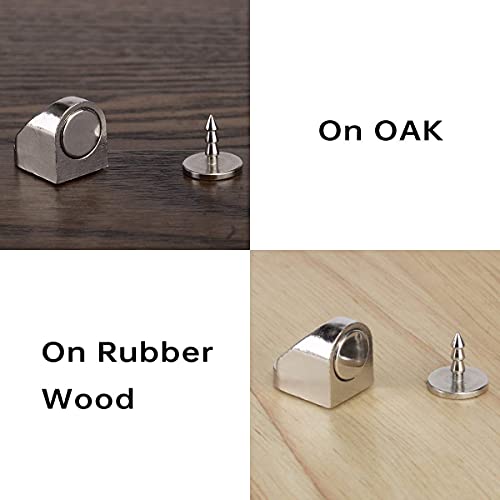 Keenkee 4 Set Magnetic Cabinet Door Catches, Nickel Color - color: Nickel