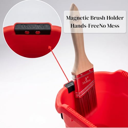 Mister Rui Handheld Paint Bucket and 4 Inch Roller Kit, 12 Piece - size: 4 Inch 12Pack