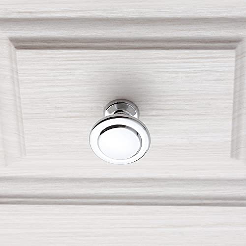 KOOFIZO 10 Pack Polished Chrome Cabinet Knobs Pull Round Single Hole 1960 - color: Polished Chrome, size: Knob 1 - 10Pcs, style: Round