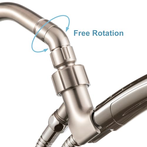 OFFO Shower Head Elbow Adapter, Brushed Nickel All Metal Handheld Shower Head Elbow Adapter Shower Arm Angle Adapter 135 Degrees - color: Brushed Nickel, size: 135°, style: 135°
