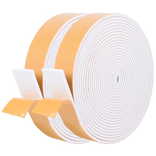 Self-Adhesive Weatherstrip 1in x 1/8in x 33Ft High Density Foam Insulation Strips with Strong Adhesive for Door and Window Sound Isolation - size: 1in x 1/8in x 33Ft