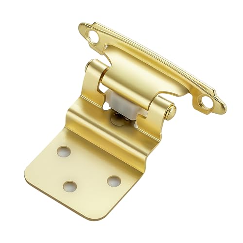 Ravinte 3/8" Inset Gold Cabinet Hinges 10 Pack (5 Pairs) - color: Gold