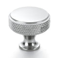 10 Pack Polished Chrome Knurled Cabinet Knobs Round Drawer Pulls - color: Polished Chrome