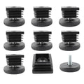 8Pcs Adjustable Leveling Feet, Square Insert Kit, Furniture Glide Leveler, Black, 40x9mm, 30x30x14mm - size: 30x30mm