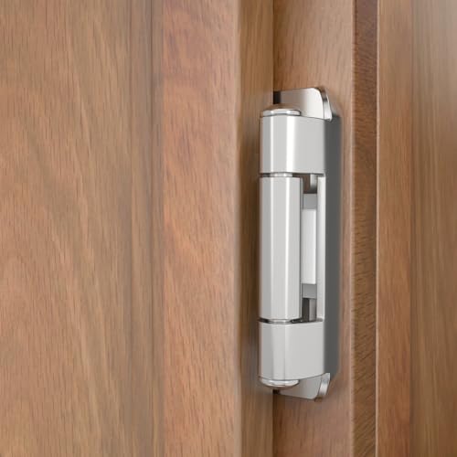 Chibery 10 Pack | 1/2 inch Overlay Semi Partial Wrap Around Cabinet Hinges, Self Closing Face Frame Variable Decorative Replacement, Kitchen Hardware, with Screw & Quiet Bumper (Satin Nickel) - color: Satin Nickel