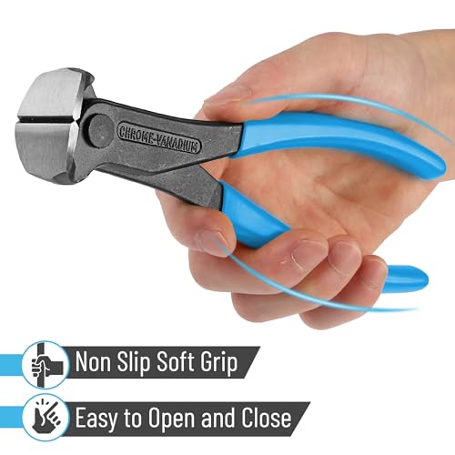 Bates- Nail Puller, 7 Inch, Light Blue, Nail Remover Tool, Cutting Pliers, Carpenter Tools, Staple Puller, End Cutting Pliers - color: Light Blue, size: 7", 1 Pack