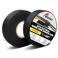 RED WOLF Wire Electrical Tape, 1 Inch x 50 Feet 2-Roll, Felt Cloth Electric Tape Noise Dampening High Temp Wiring Loom Harness, Self-Adhesive Fabric Tape for Automotive Engines Wrap Protection