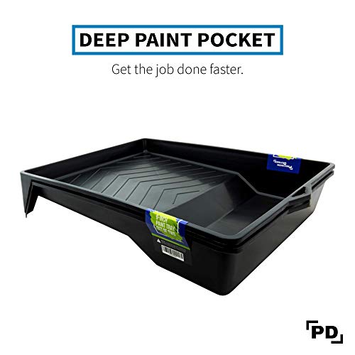 PD 9 Inch Paint Roller Tray, 2-Pack, Deep Pocket, Black Plastic - color: Tray (Black) – 2 Pack, size: 9-inch