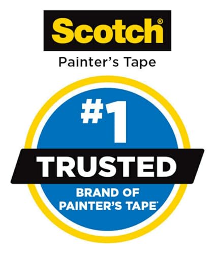 Scotch Painter's Tape Contractor Grade Masking, 3 Rolls, 1.88 in x 60.1yd, Holds to Surfaces for Upto 3 Days, Removes Easily Without Leaving Sticky Residue, Interior & Exterior(2020-48EP3)(Pack of 4) - size: 1.88" Width (Pack of 4)
