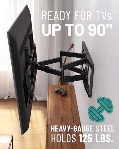 ECHOGEAR MaxMotion TV Wall Mount for Large TVs 42" to 90" - Full Motion Has Smooth Swivel, Tilt, & Extension - Universal Design Works with Samsung, Vizio & More - Includes Hardware & Drill Template