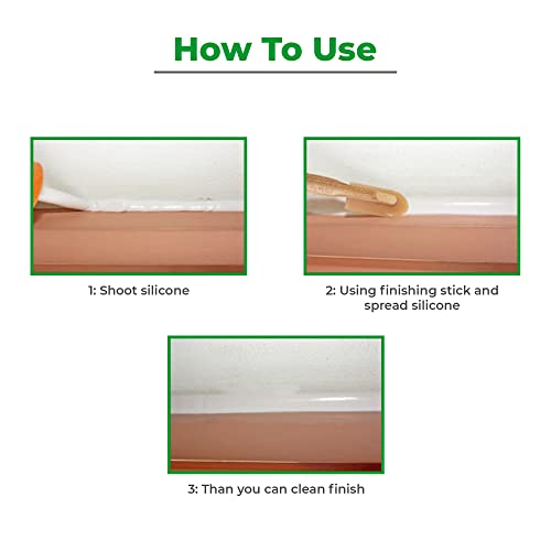 JMIBASIC Grout Caulk Finishing Tool - Multi Size 4 Pieces Set - Smooth Grout Sealant Silicone Caulking Tool - Rubber Spatula Spreader - Grout Sealer Applicator - Ergonomic Handle Grip_ABS (1.4 Inch) - size: 1.4 Inch