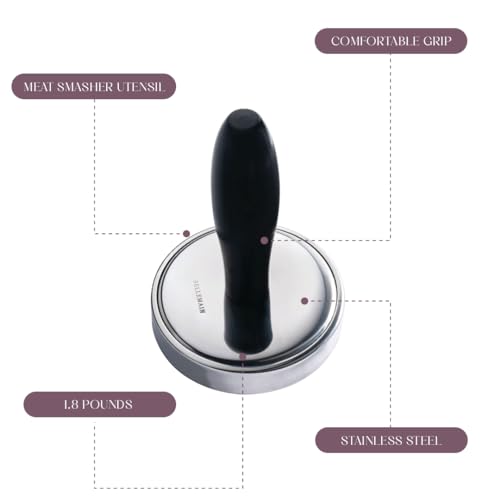 Bellemain Meat Pounder & Flattener, Stainless Steel Kitchen Mallet