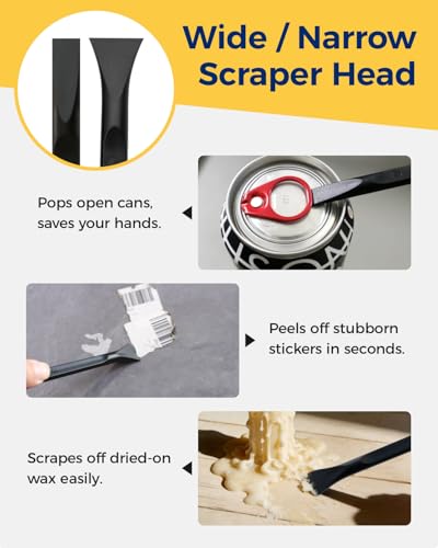 12Pcs Plastic Scraper Tool, Crevice Cleaning Tool, Non-Scratch Car Detailing Supplies for Cleaning, Versatile Label/Sticker Remover & Peeler Tool for Tight Spaces