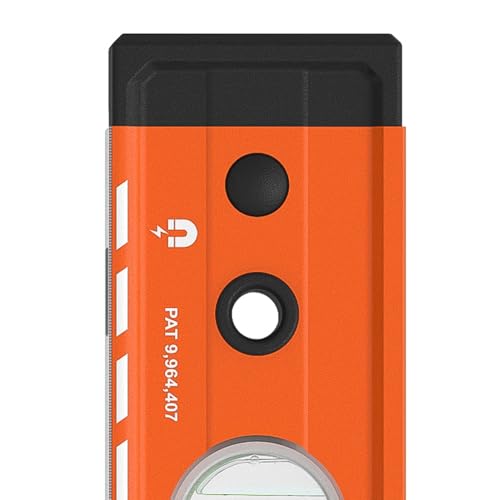 Klein Tools 93524MAG 24-Inch Box Level, Magnetic Box Beam Bubble Level, 3 Vials, High Visibility Orange, Aluminum Body, V-Groove and Magnet Track - size: 24-Inch Magnetic