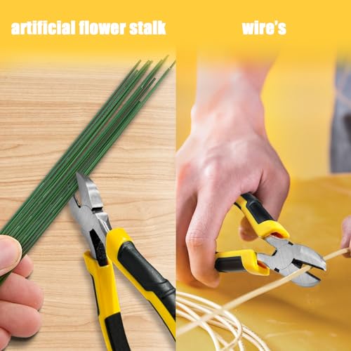 Precision Wire's Cutters Heavy Duty Pliers - Side Cutters, Cutting Pliers, Wire's Cutter Plier, Wire's Snips, Side Cutter Plier, Wire's Cutters for Crafting. (6 inch) - size: 6.5 Inch