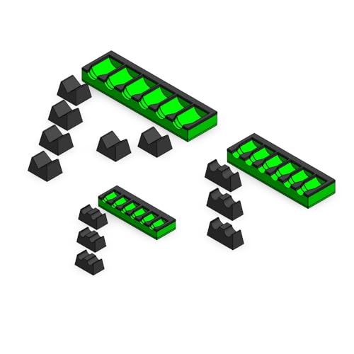 MagAttach Socket Extension Organizers (3 Piece Set, Green/Black) - color: Green/Black, size: 3 Piece Set