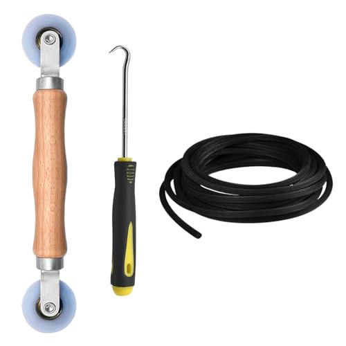 BAYTORY Window Screen Repair Kit, Nylon Roller Tool with Bearing - color: White Roller