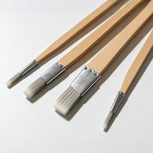Great Andrew Trim Paint Brushes Set of 4, 0.25" 0.5" 0.7" 1"