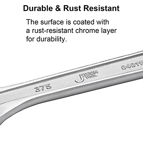 Jetech 15-Inch Adjustable Wrench, Professional Heavy Duty, Chrome Vanadium Steel, Shifter Spanner with Inch/Metric Scale, Wide Caliber Opening, Rust-Resistant Finish - size: 15 Inch