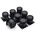2 Inch Metal Furniture Legs Stainless Steel Adjustable Legs Black Metal Legs Round Cabinet Legs for Coffee Table Cabinet Desk Sofa Shelves, Pack of 8 - color: Black, size: 2"