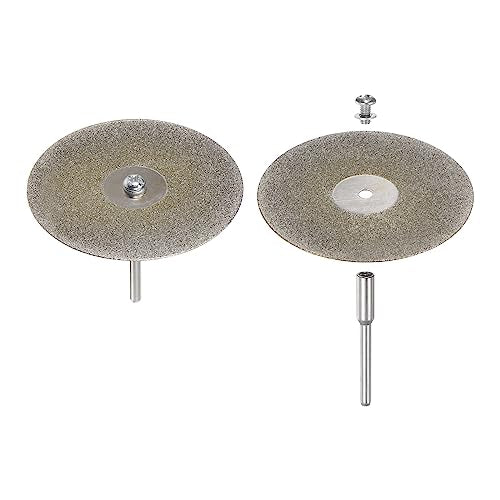HARFINGTON Diamond Cutting Wheel 50mm with 2pcs 3mm Mandrel 10pcs