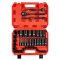 WETT 1/2" Drive Impact Socket Set, 40Pcs Metric Socket Wrench Set (8-32mm), Heavy Duty Standard Sockets Assortment, Deep/Shallow, 1/2-Inch Ratchet Handle, 5", 10" Extension Bar, Universal Joint - size: 1/2" Drive Metric Socket Set (40pcs)