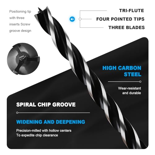 1/2" x 32" Auger Drill Bit with SDS Plus Shank for Wood - size: 1/2"x32"