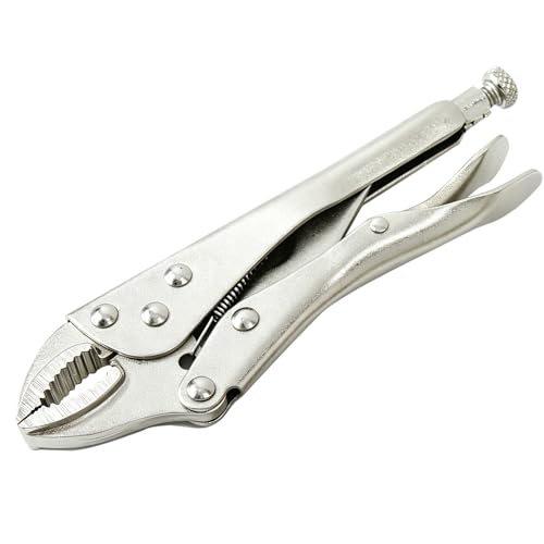 4-inch Locking Pliers, Curved Jaw with Wire Cutter - size: 4-Inch