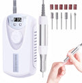 Professional Electric Nail Drill, 35000RPM Rechargeable E File - color: Glossy White