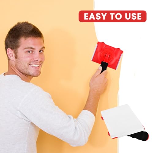 Paint Edger Trimmer with 2pcs Replacement Pad Refills,Paint Edgers Tool, Edge Painting Tool for Wall Paint Pad Applicator for Ceilings Corner Edges Painter Trim Painting Supplies