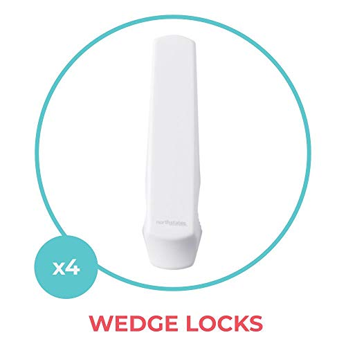 Toddleroo by North States - Window & Door Wedge Locks for Baby Proofing: Child Proof Window Locks - 4 Pack - White