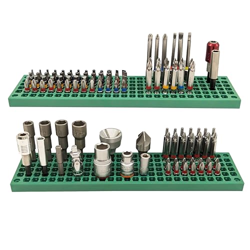 Free Zone Bit Organizer Set, 316-Hole 1/4" Hex Bit Toolbox Storage - color: Green