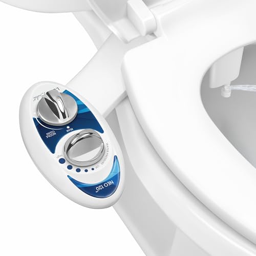 LUXE Bidet NEO 120 - Bidet Attachment for Toilet Seat, Blue - color: Blue