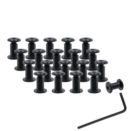 20 Sets M4 x 8mm Binding Post Screws Fastener Bolts Cap Nuts - size: M4 x 8mm