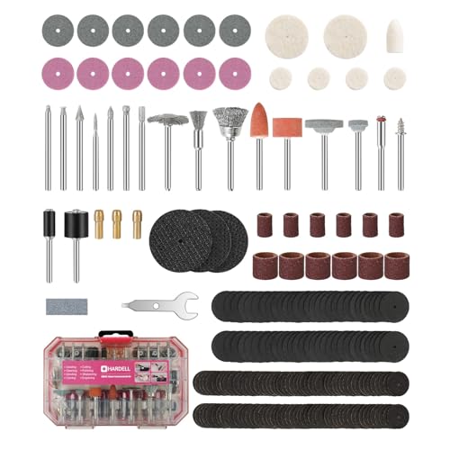 HARDELL Rotary Accessory Kit w/ 1/8" Shanks, Sanding & Carving Pink - color: Pink