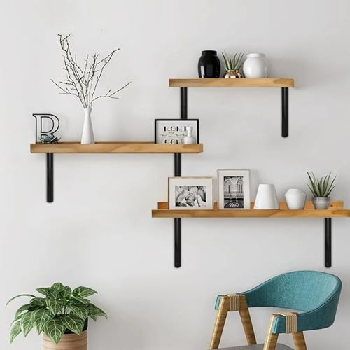4 Pack L12 x H 8" Black Heavy Duty Shelf Brackets with Screws Metal Shelf Brackets Shelf Support Angle Brackets for Shelves L Brackets Heavy Duty Floating Shelf - size: 12''x8'', style: 4 Pack-Black