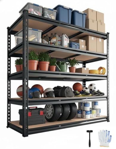 36x18x72 Heavy Duty Garage Storage Shelves,5-Tier Metal Shelving Units - size: 36x18x72