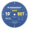 SawWorks 10" 80T ATB Circular Saw Blade Woodworking for Fine Finish & Trim - size: 10 In 80T