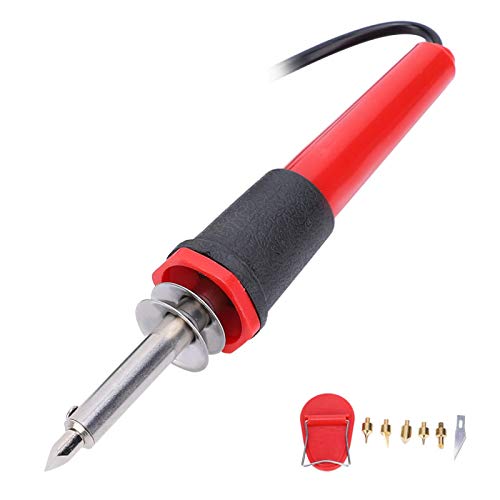 Soldering Iron Kit Wood Burning Tool, Piece Wood Burning Pen Set, Electric Soldering Iron Set Wood Burning Pen Engraving Carving Pyrography Tool 40W for DIY Enthusiasts(AC110V-US Plug)