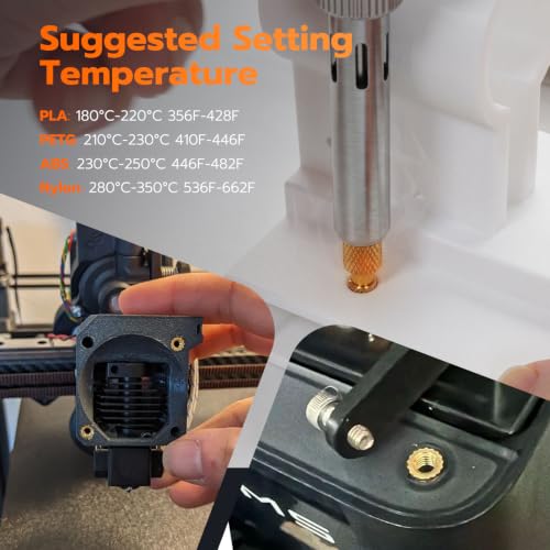Heat Set Insert Tools kit with 60W Soldering Iron & 380 Pcs Threaded Insert - size: ZW380