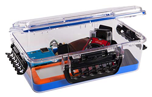Plano Guide Series 3700 Field Box Waterproof Case, Blue, Large, Waterproof Dry Box with Wrist Strap for Boat, Kayak, and Camping, Outdoor Gear Storage, One Size - style: 3700