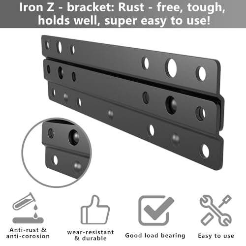 Heavy-Duty Z Interlocking 6 inches French Cleat Hanger, 4 Pairs - size: 6 Inch