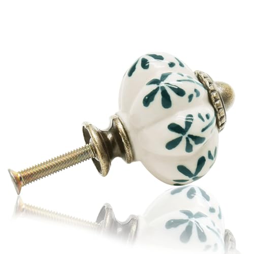 12pcs Ivory Pumpkin Knobs, Leaf Pattern Cabinet Knobs - color: Leaf, size: 12 Pieces