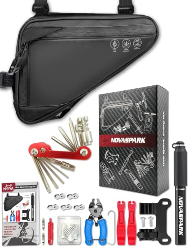 NOVASPARK Bike Repair Kit with 2L Waterproof Bike Frame Bag